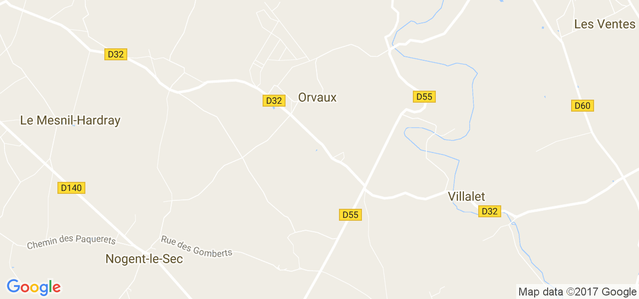 map de la ville de Orvaux