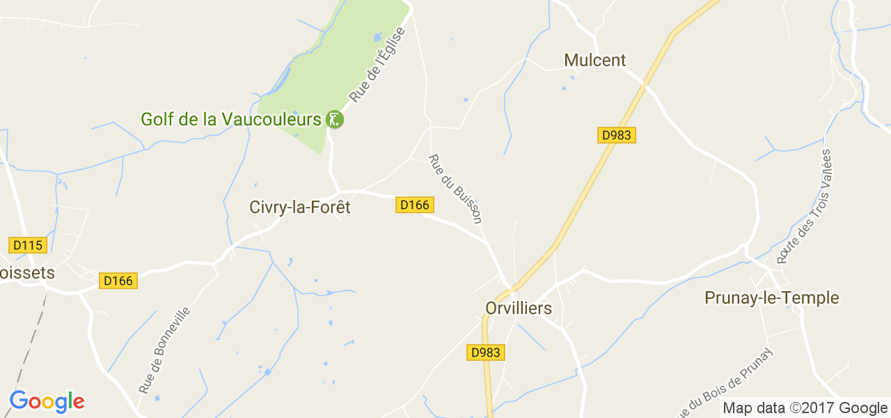 map de la ville de Orvilliers