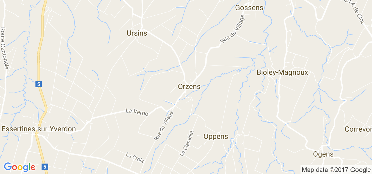 map de la ville de Orzens