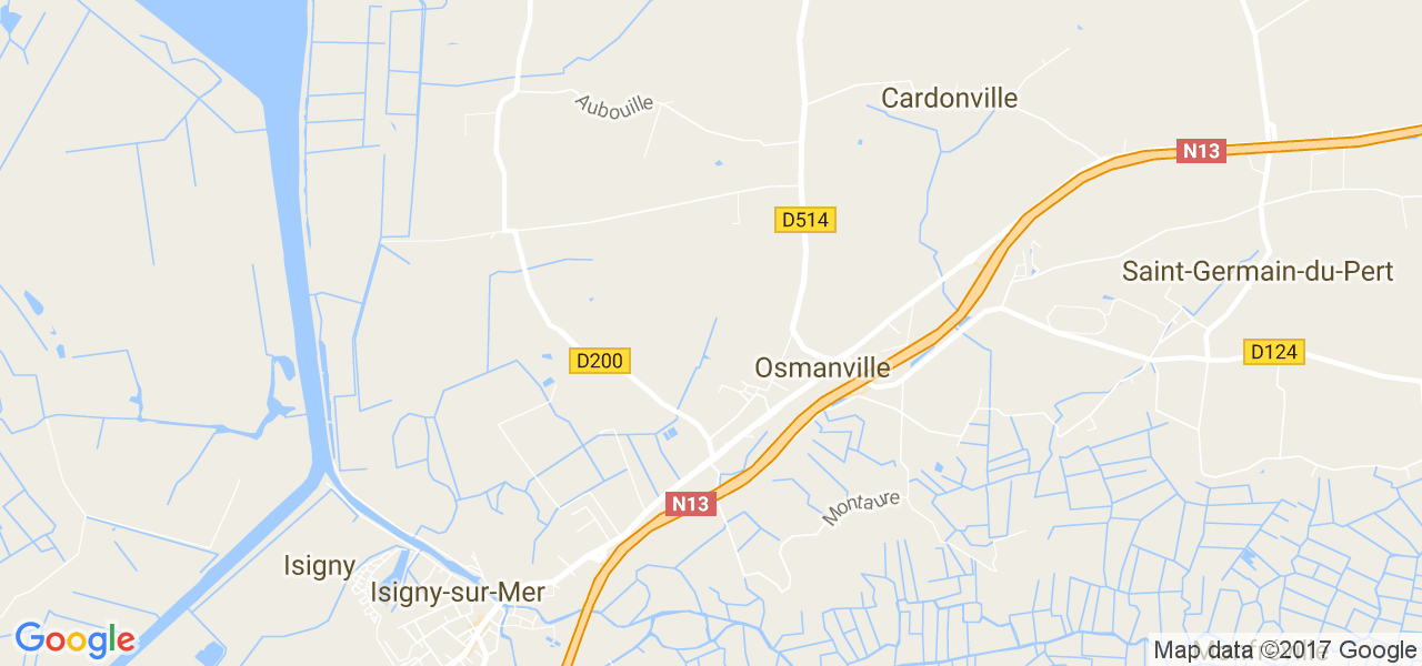 map de la ville de Osmanville