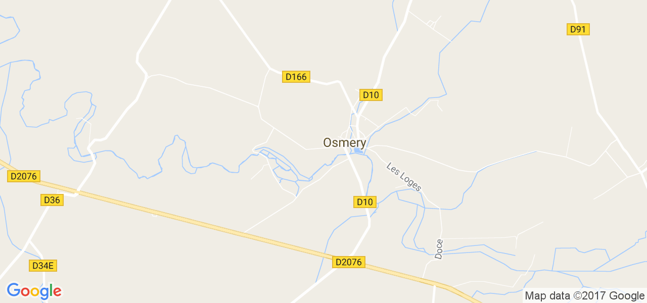 map de la ville de Osmery