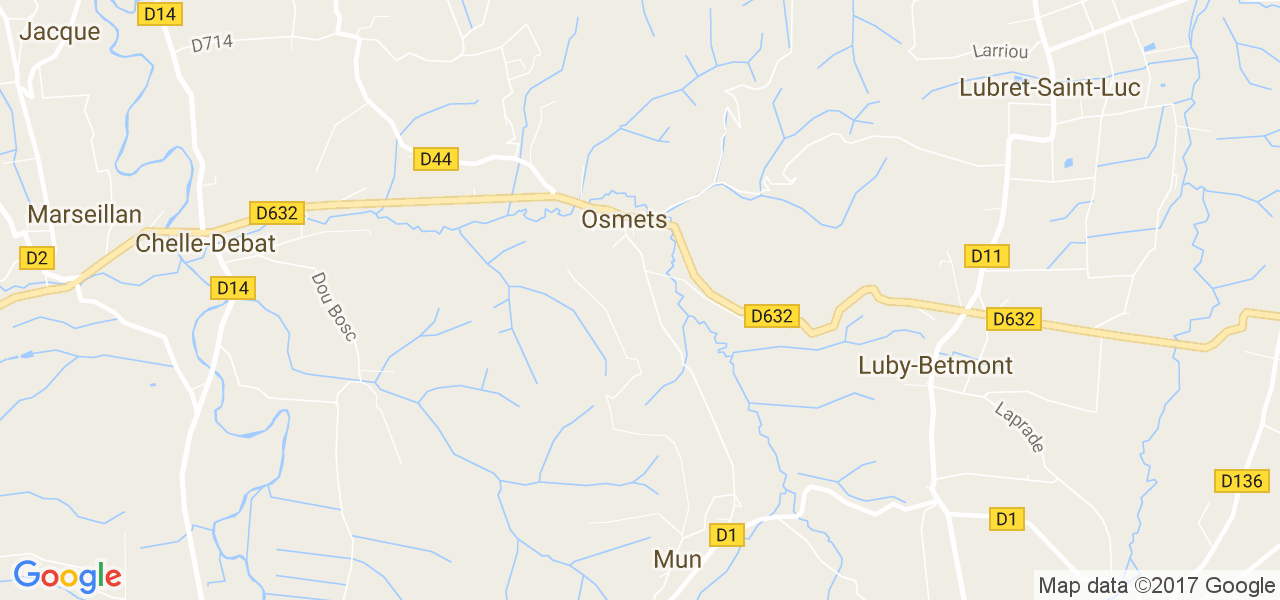 map de la ville de Osmets