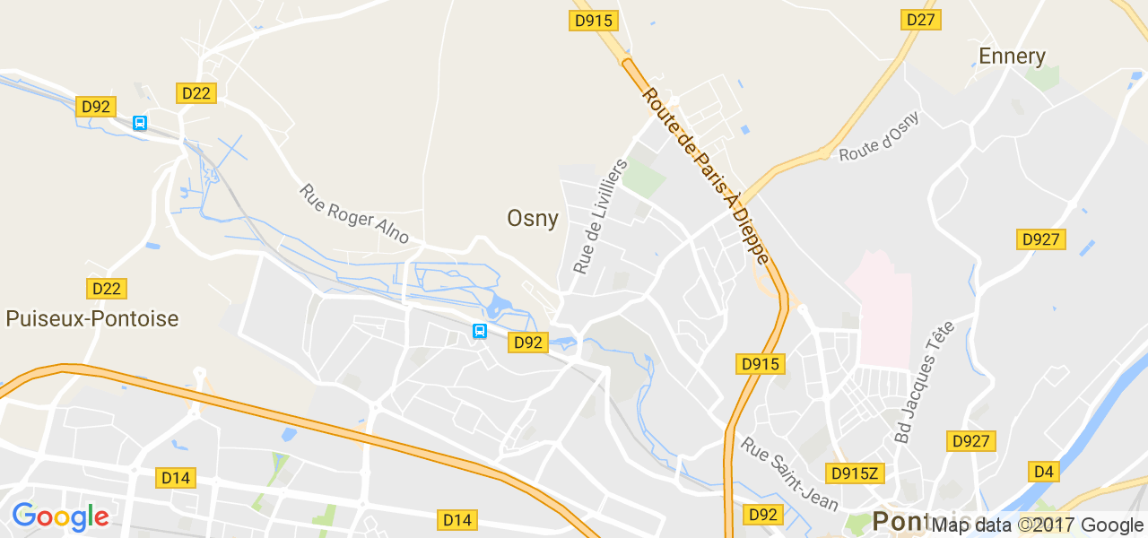 map de la ville de Osny