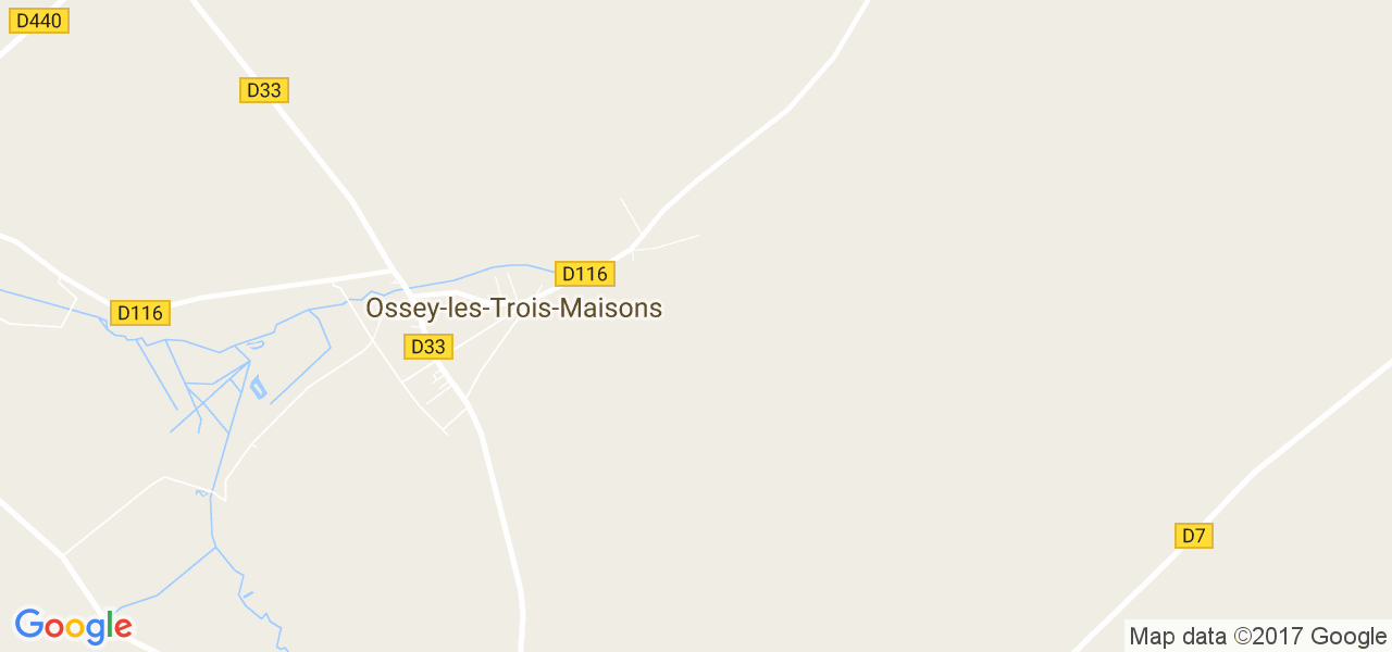 map de la ville de Ossey-les-Trois-Maisons