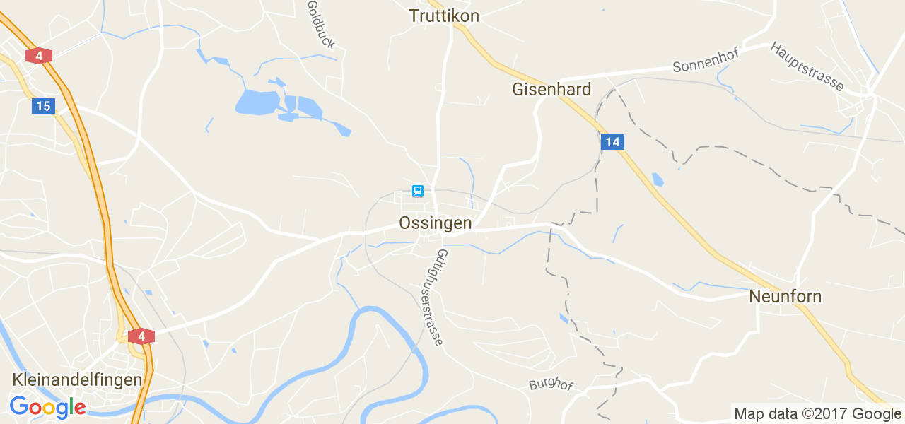 map de la ville de Ossingen