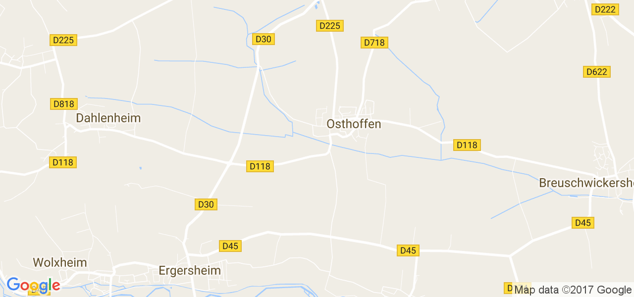 map de la ville de Osthoffen