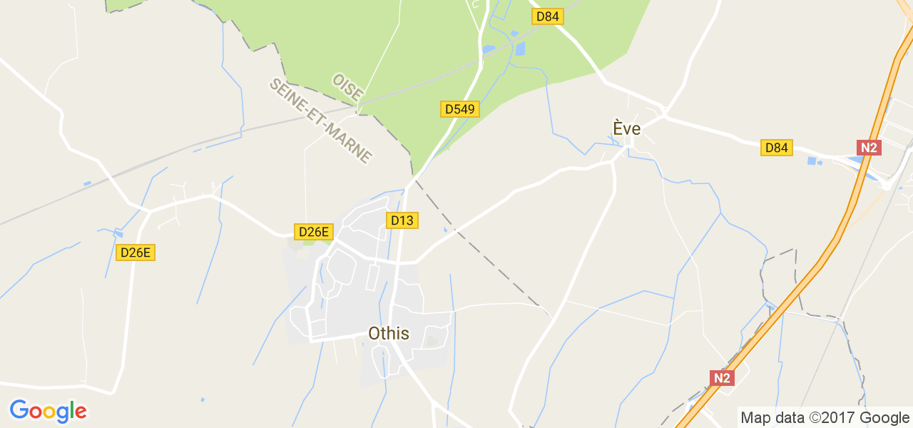 map de la ville de Othis