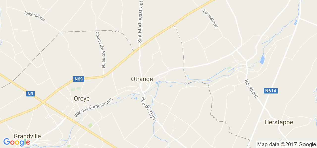 map de la ville de Otrange