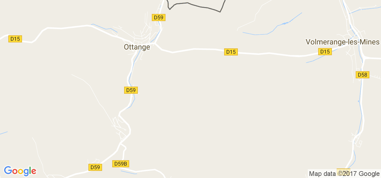 map de la ville de Ottange