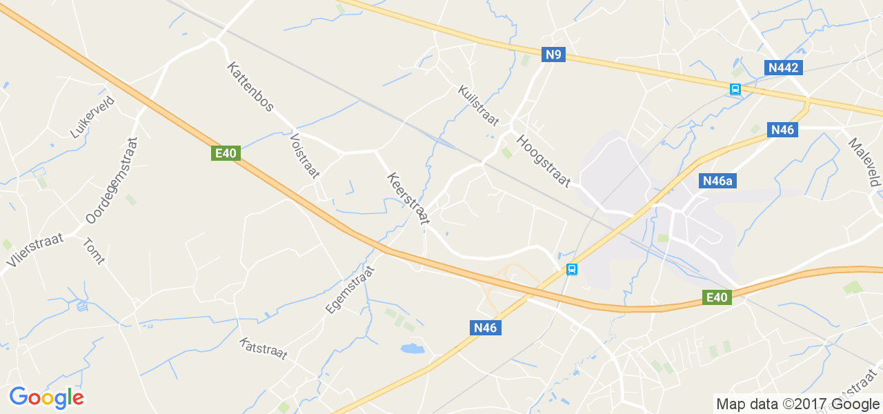 map de la ville de Ottergem