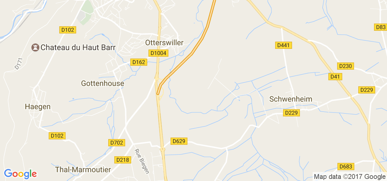 map de la ville de Otterswiller