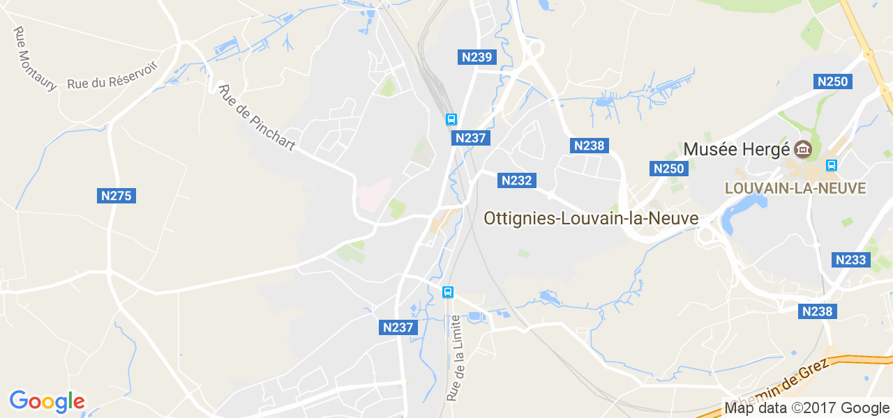 map de la ville de Ottignies