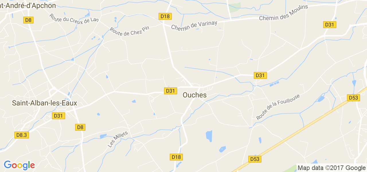 map de la ville de Ouches