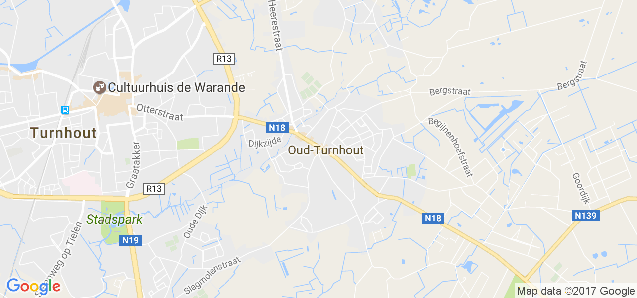 map de la ville de Oud-Turnhout