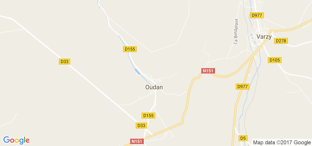 map de la ville de Oudan