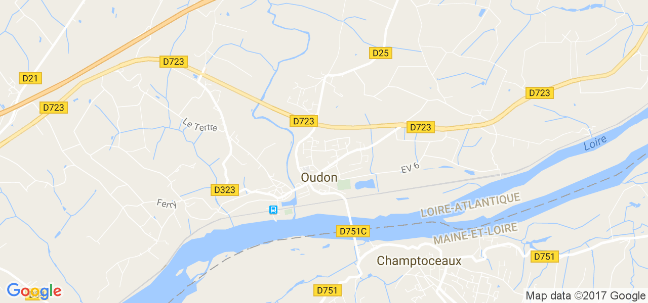 map de la ville de Oudon