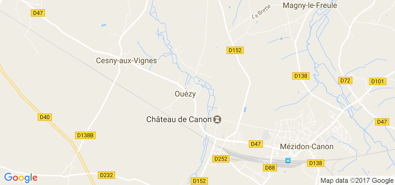 map de la ville de Ouézy