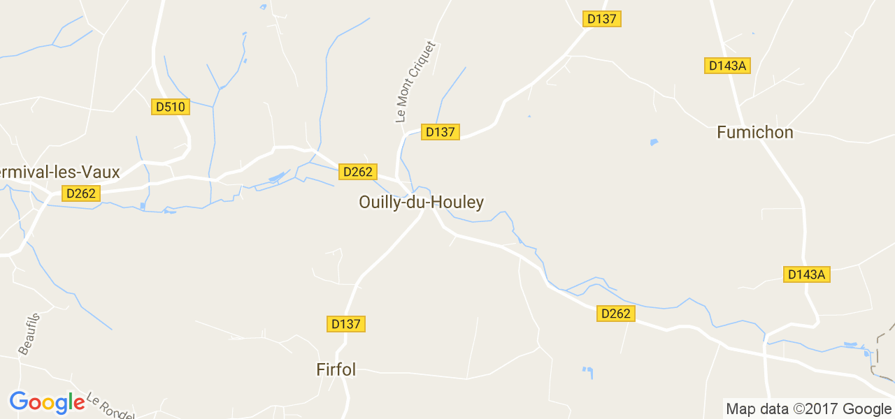 map de la ville de Ouilly-du-Houley