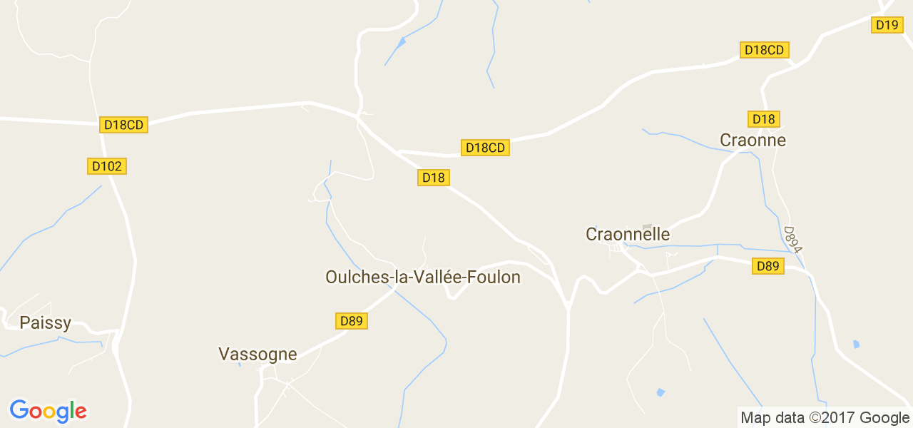 map de la ville de Oulches-la-Vallée-Foulon