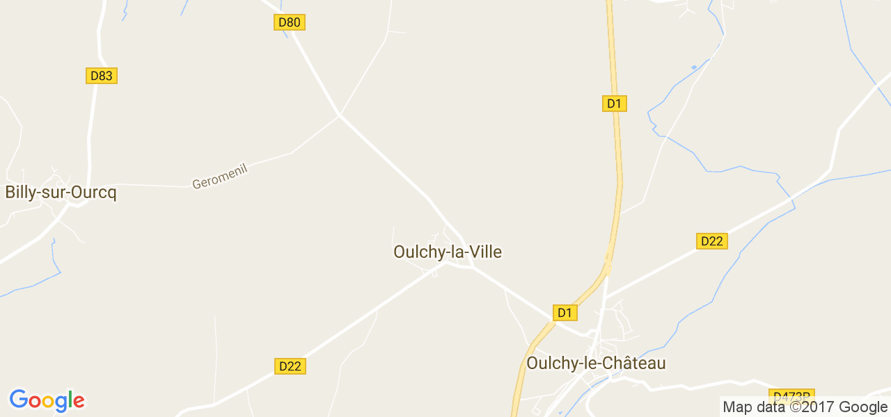 map de la ville de Oulchy-la-Ville