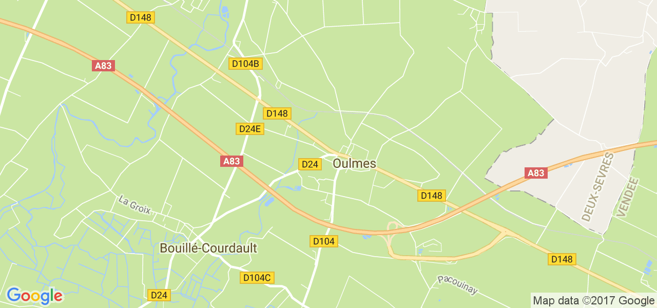 map de la ville de Oulmes