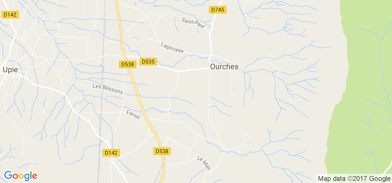 map de la ville de Ourches