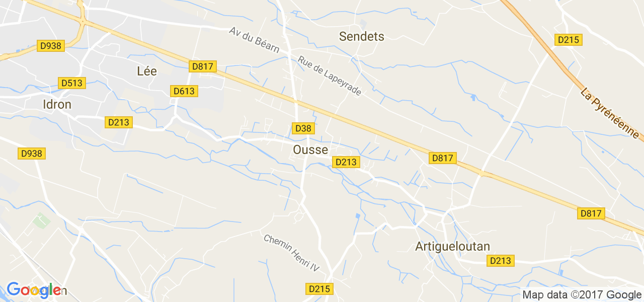 map de la ville de Ousse