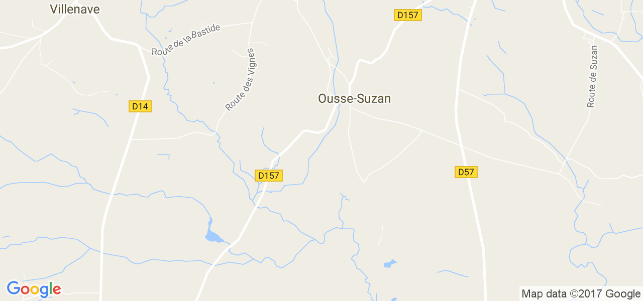 map de la ville de Ousse-Suzan