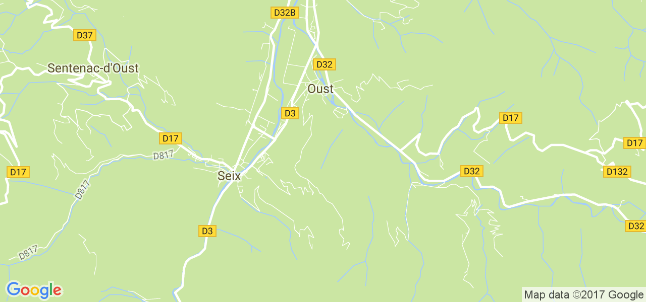 map de la ville de Oust