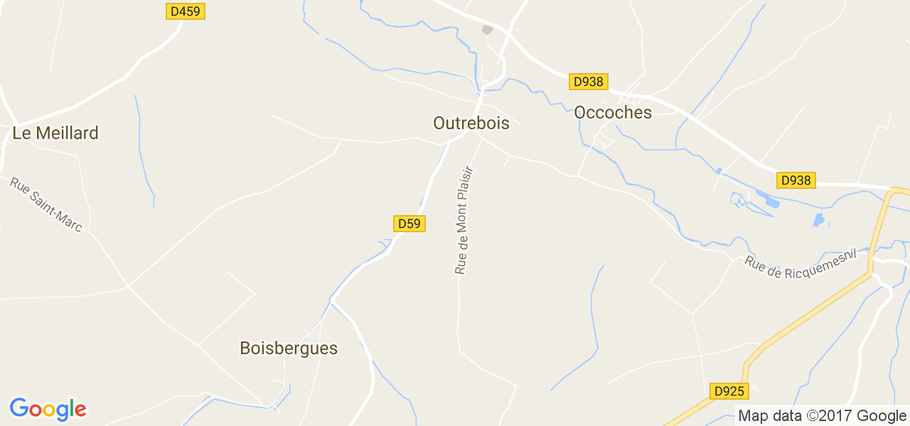 map de la ville de Outrebois