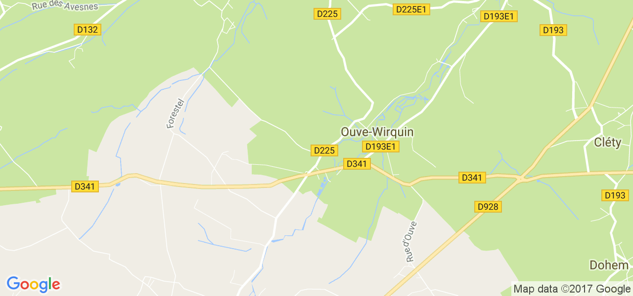 map de la ville de Ouve-Wirquin