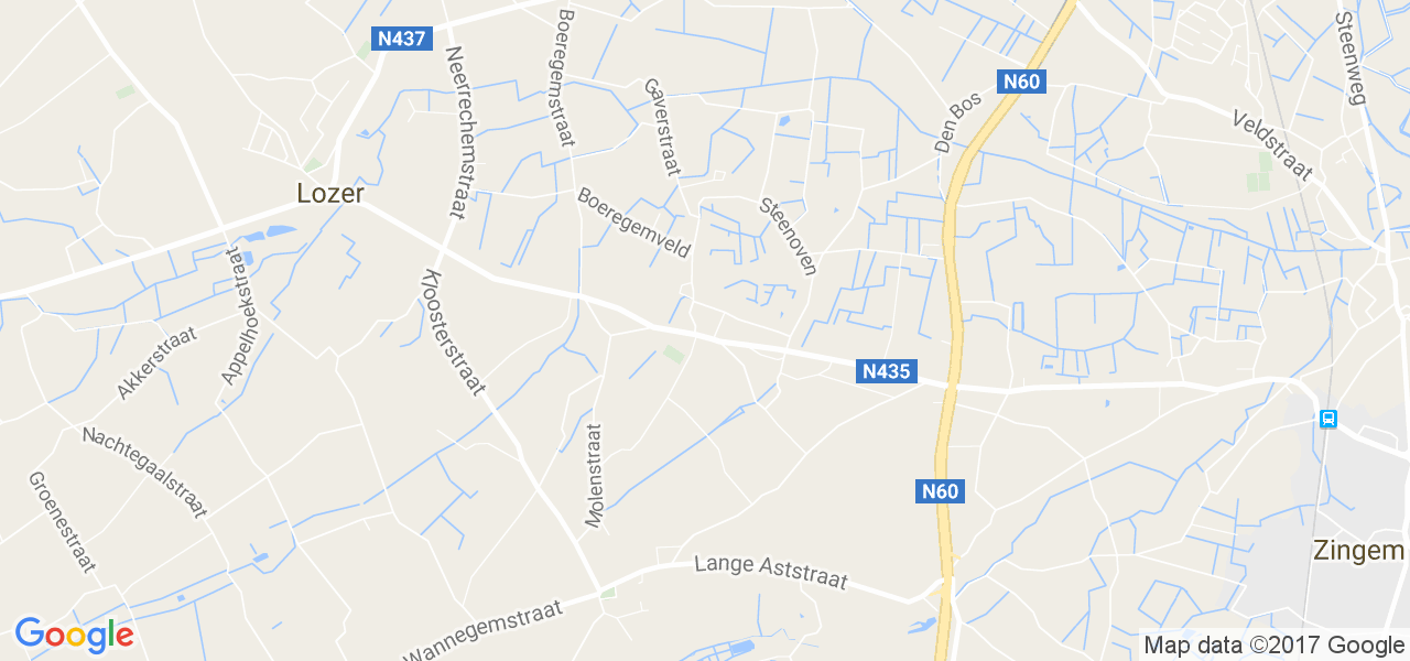 map de la ville de Ouwegem