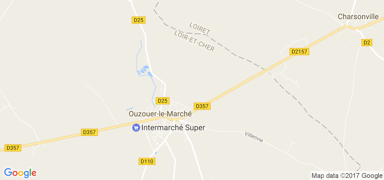 map de la ville de Ouzouer-le-Marché