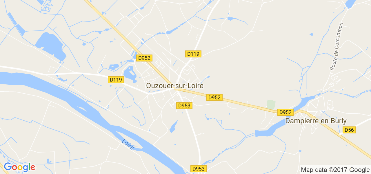 map de la ville de Ouzouer-sur-Loire