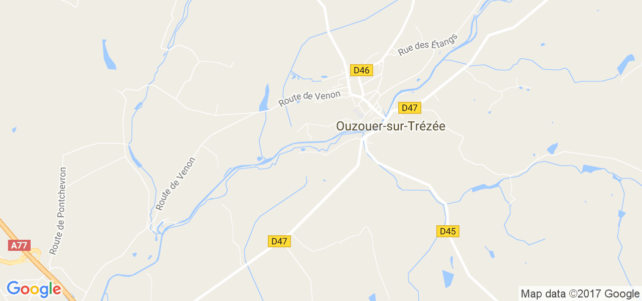 map de la ville de Ouzouer-sur-Trézée