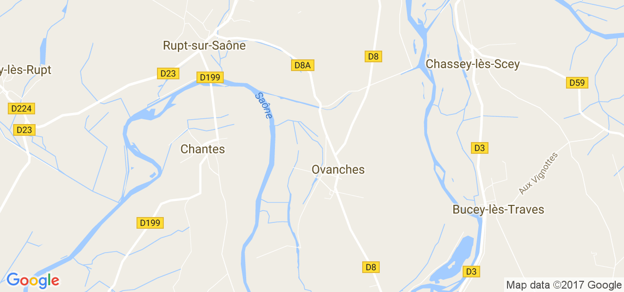 map de la ville de Ovanches