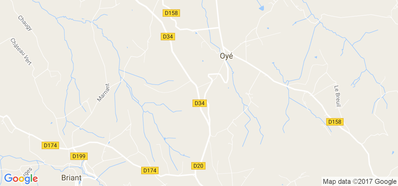 map de la ville de Oyé