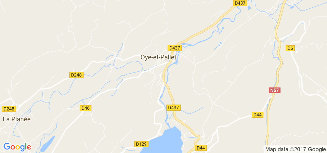 map de la ville de Oye-et-Pallet