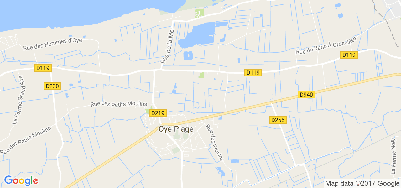 map de la ville de Oye-Plage