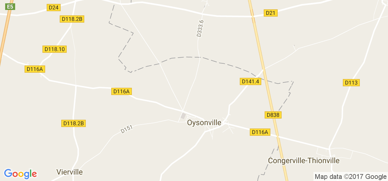 map de la ville de Oysonville