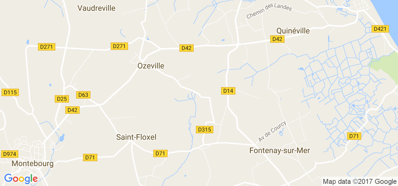 map de la ville de Ozeville