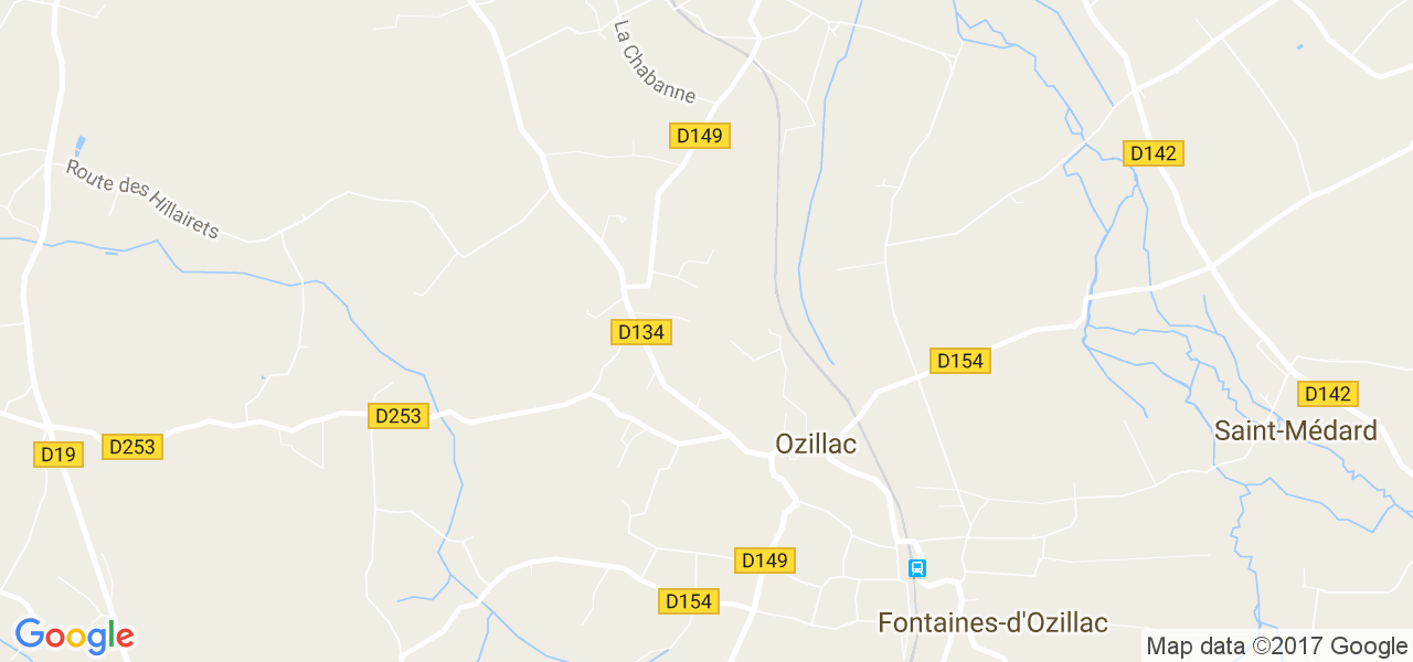 map de la ville de Ozillac