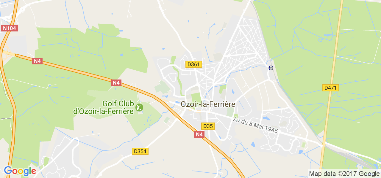 map de la ville de Ozoir-la-Ferrière