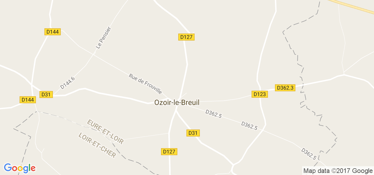 map de la ville de Ozoir-le-Breuil