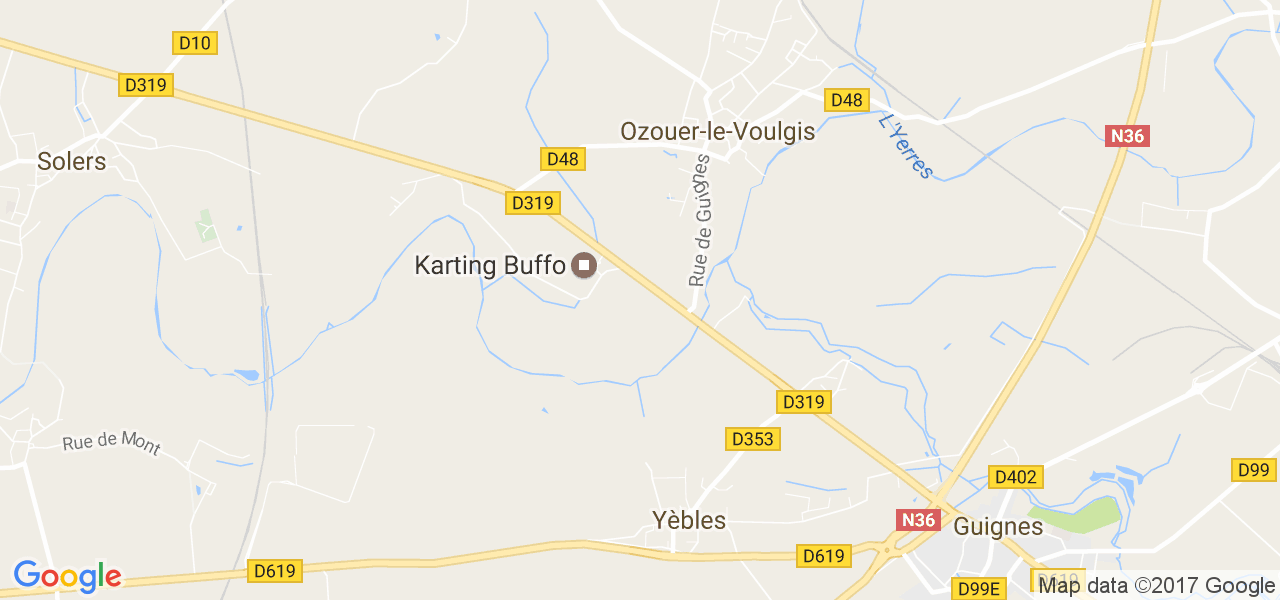 map de la ville de Ozouer-le-Voulgis