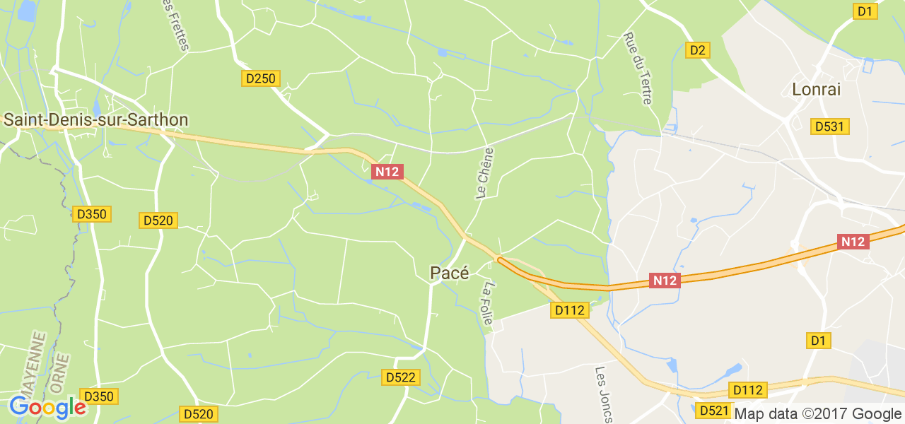 map de la ville de Pacé