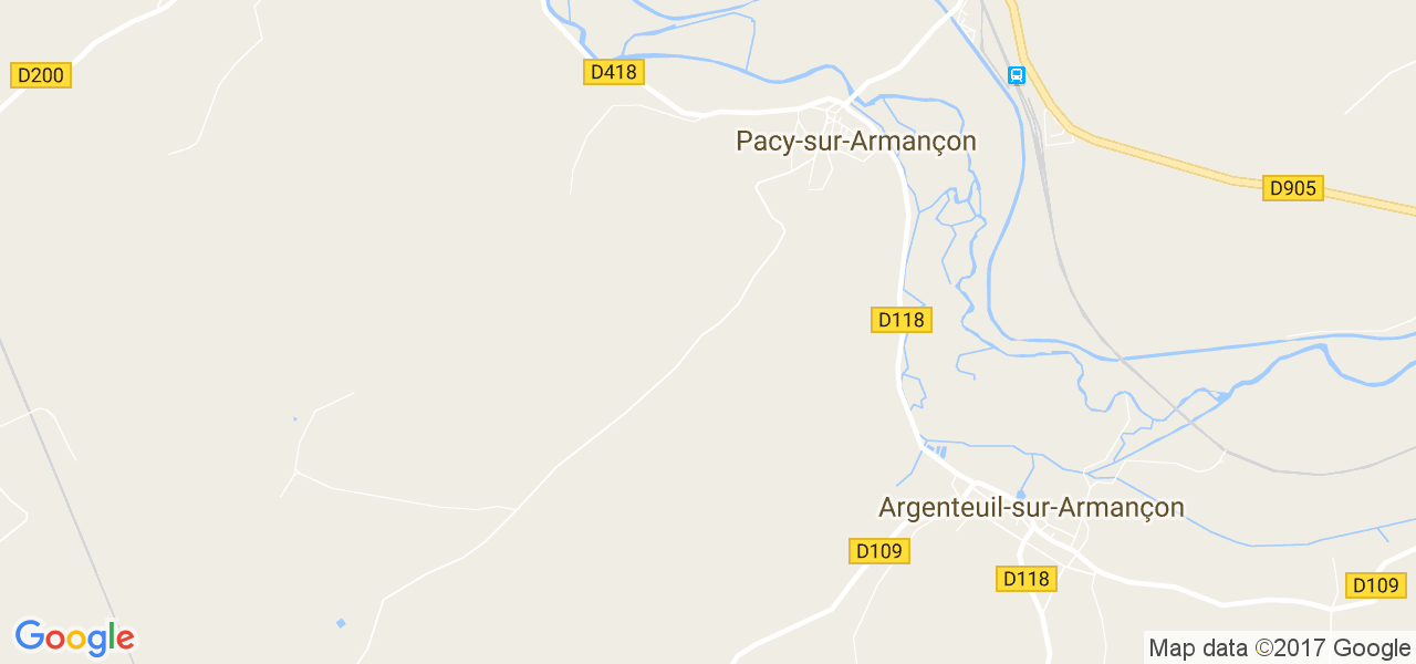 map de la ville de Pacy-sur-Armançon