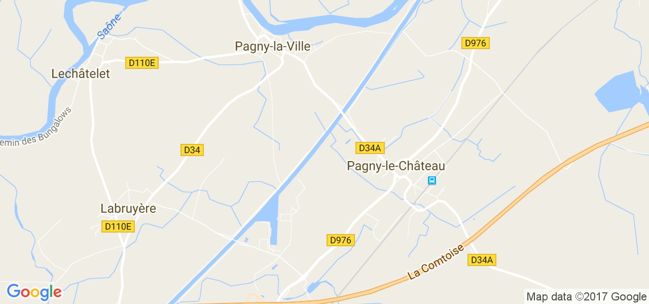 map de la ville de Pagny-le-Château