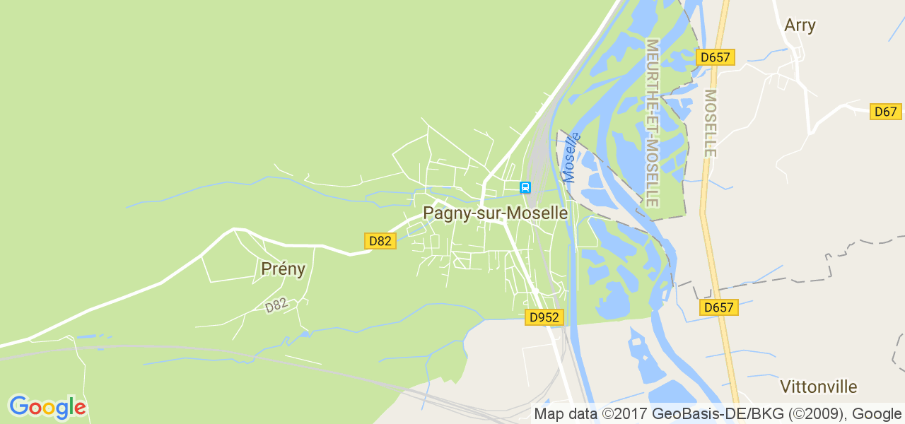 map de la ville de Pagny-sur-Moselle