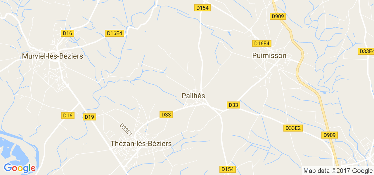 map de la ville de Pailhès